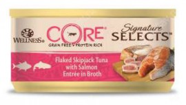 Wellness CORE SIGNATURE SELECTS консервы для кошек тунец с лососем в виде кусочков в бульоне 79 г